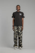 Winged Baroque Cross Graphic Tee in Black - Rock Revival®