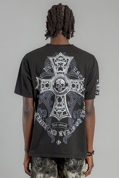 Cross Forme Rock Revival Tee in Dust Black - Rock Revival®