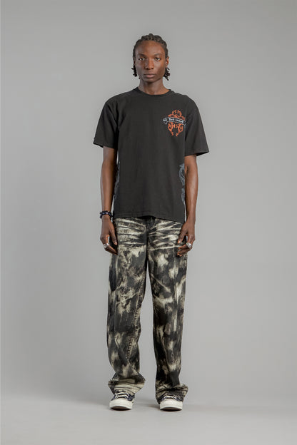 Baroque Cross Graphic Tee in Black - Rock Revival®