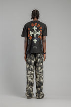Baroque Cross Graphic Tee in Black - Rock Revival®