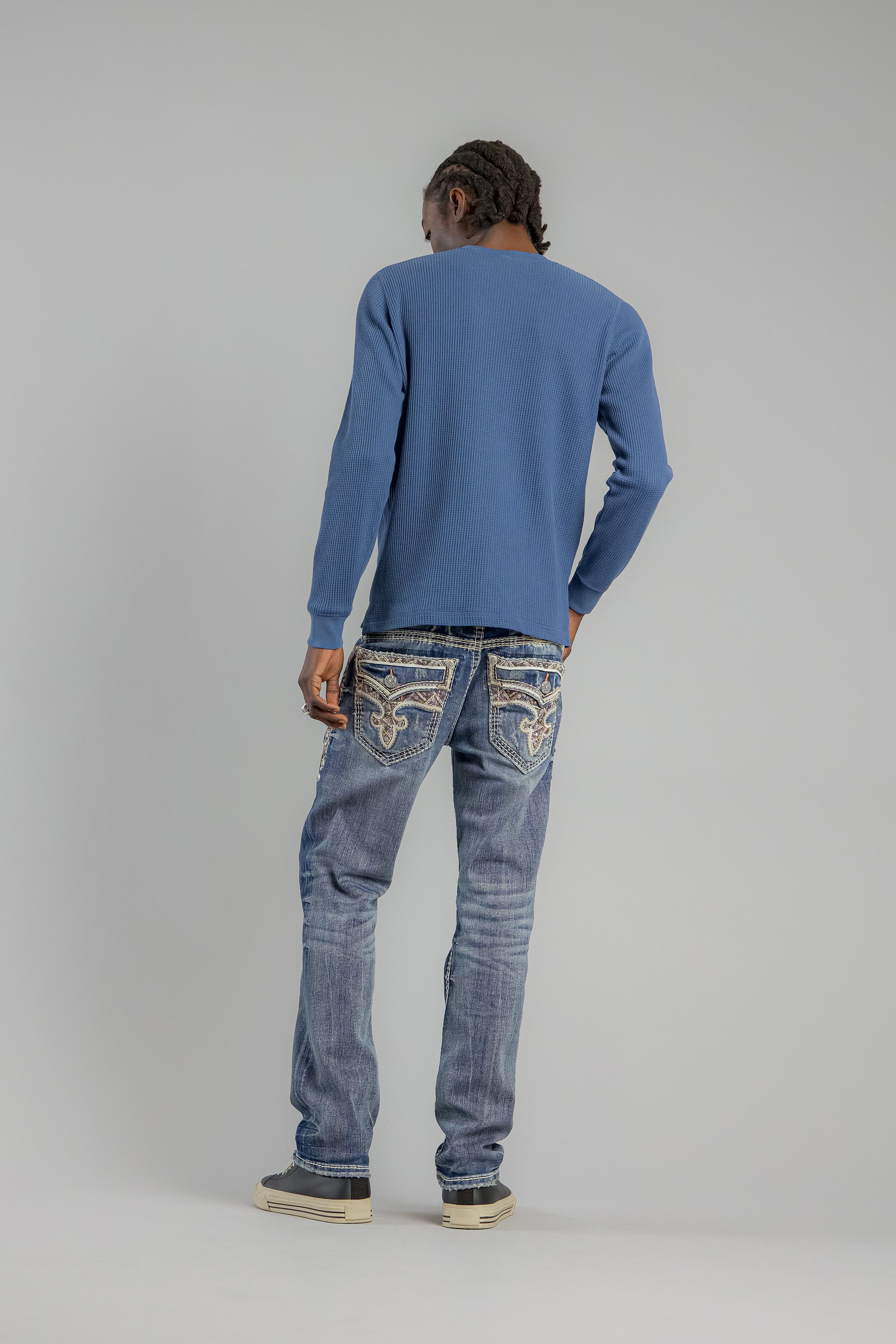 Brayen Straight Jeans in Dark Blue - Rock Revival®