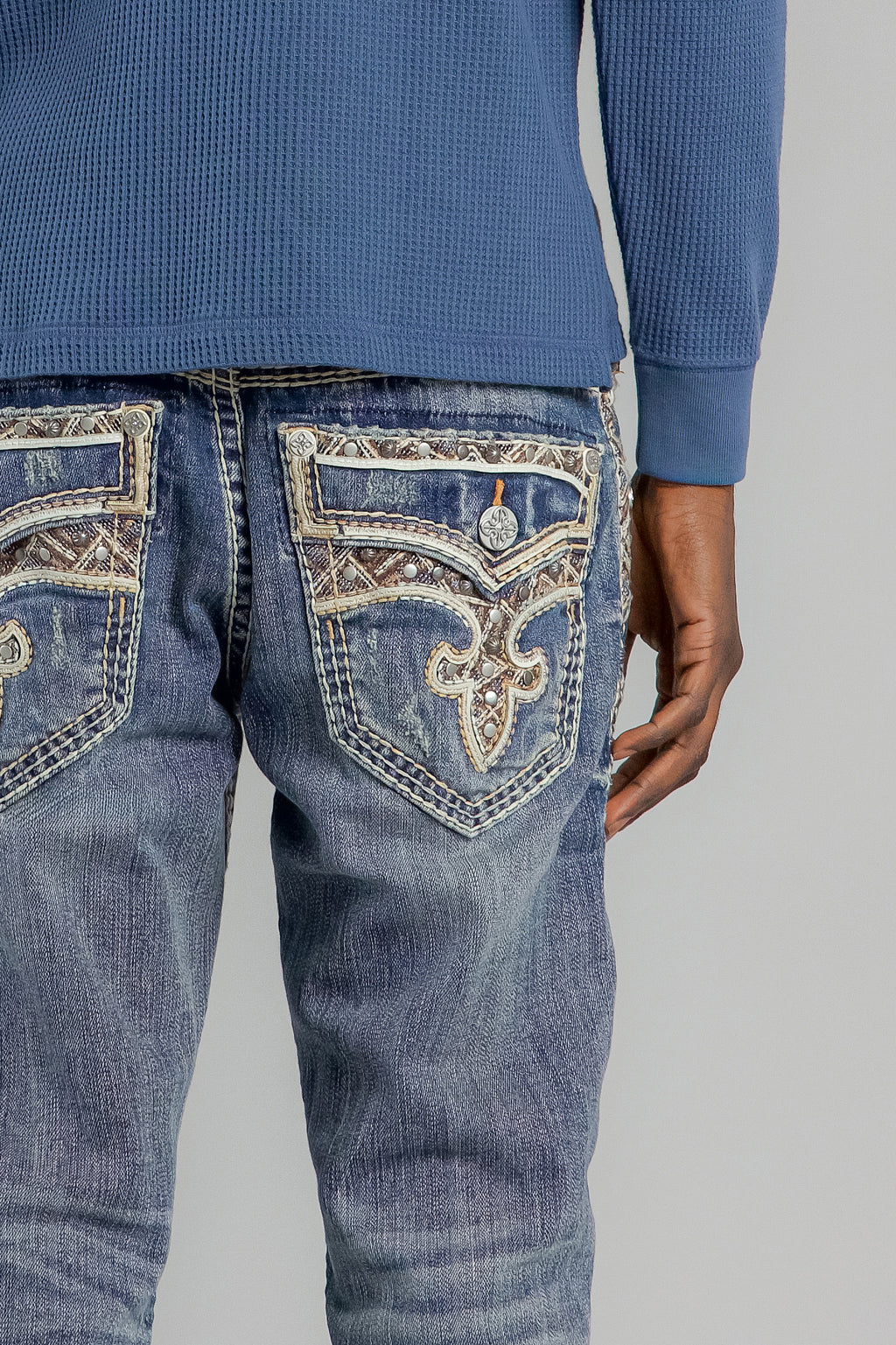 Brayen Straight Jeans in Dark Blue - Rock Revival®