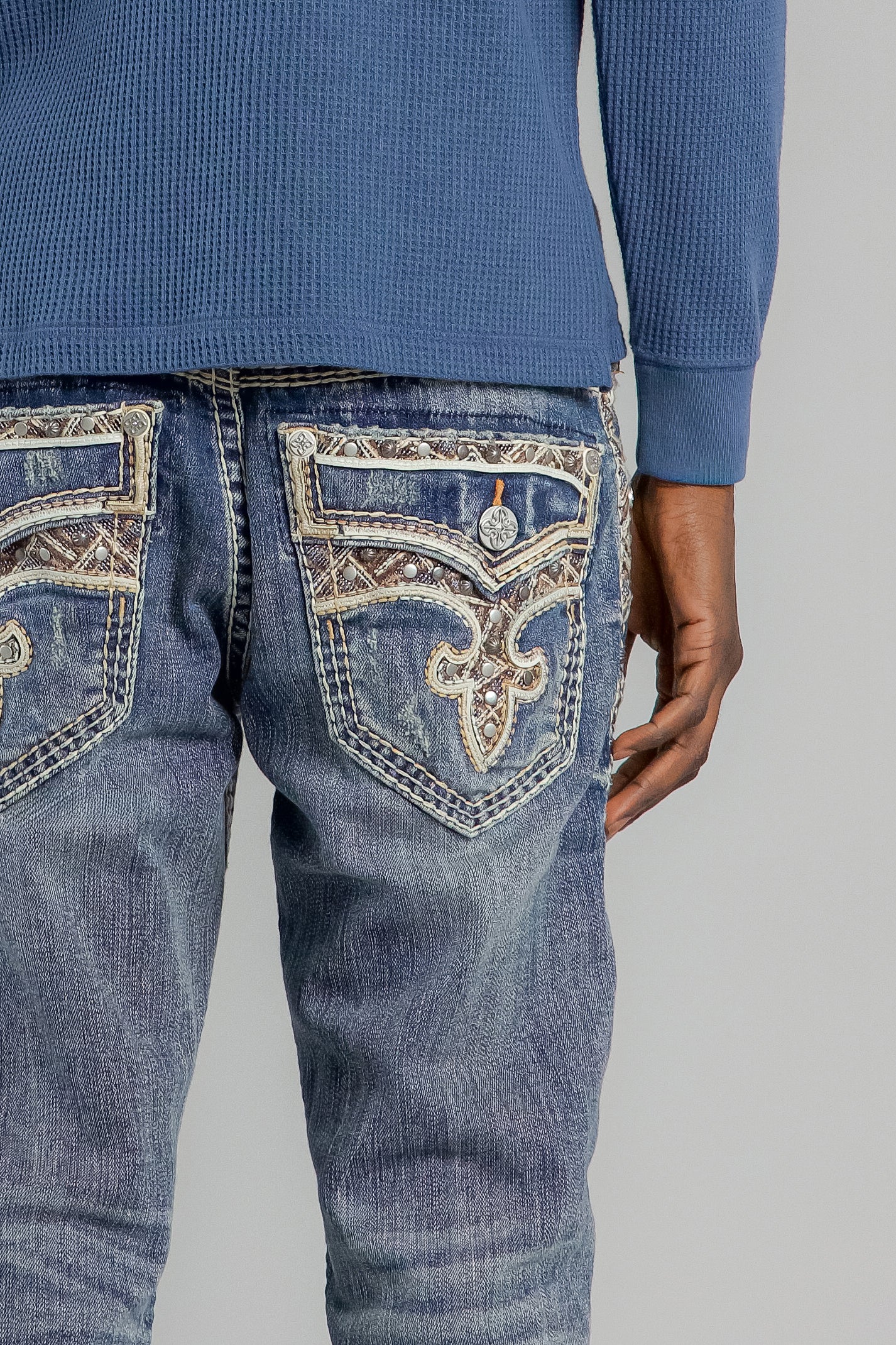 Brayen Straight Jeans in Dark Blue - Rock Revival®