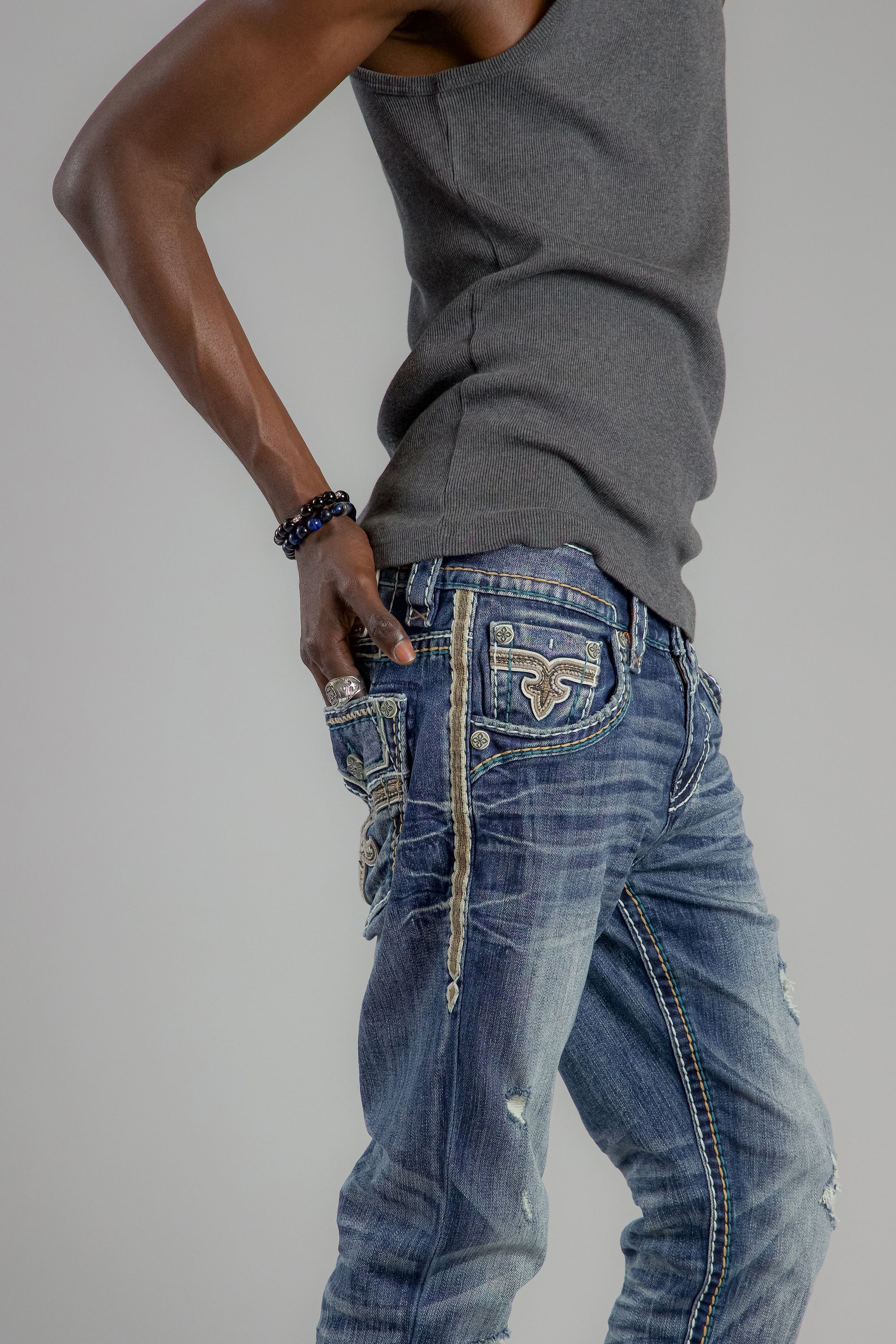 Brooks Alt Straight Jeans in Dark Blue - Rock Revival®