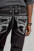 Eggplant Alt Straight Jeans in Black - Rock Revival®