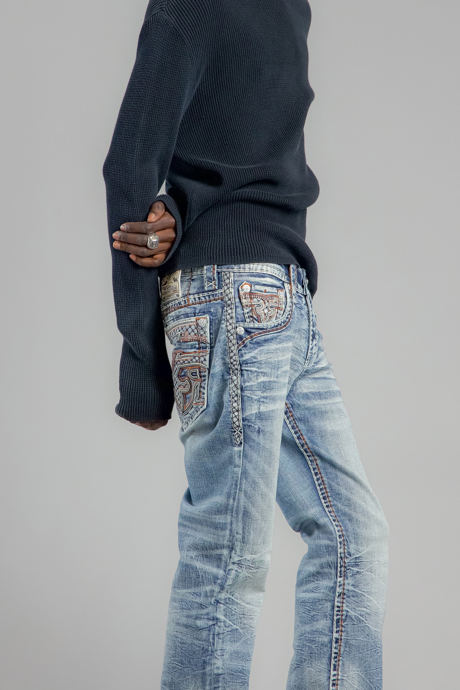 Esme Bootcut Jeans in Light Blue - Rock Revival®