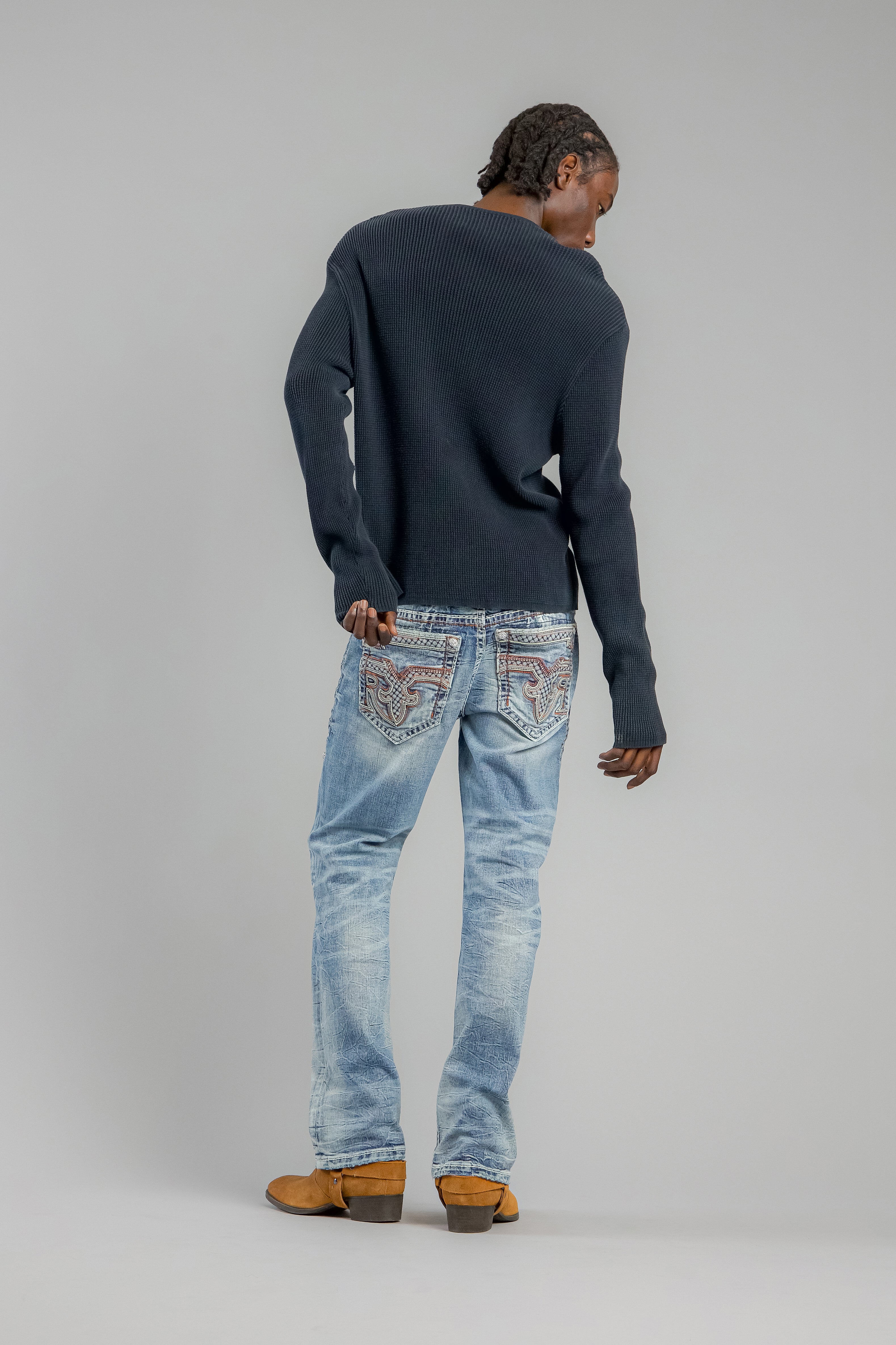 Esme Bootcut Jeans in Light Blue - Rock Revival®