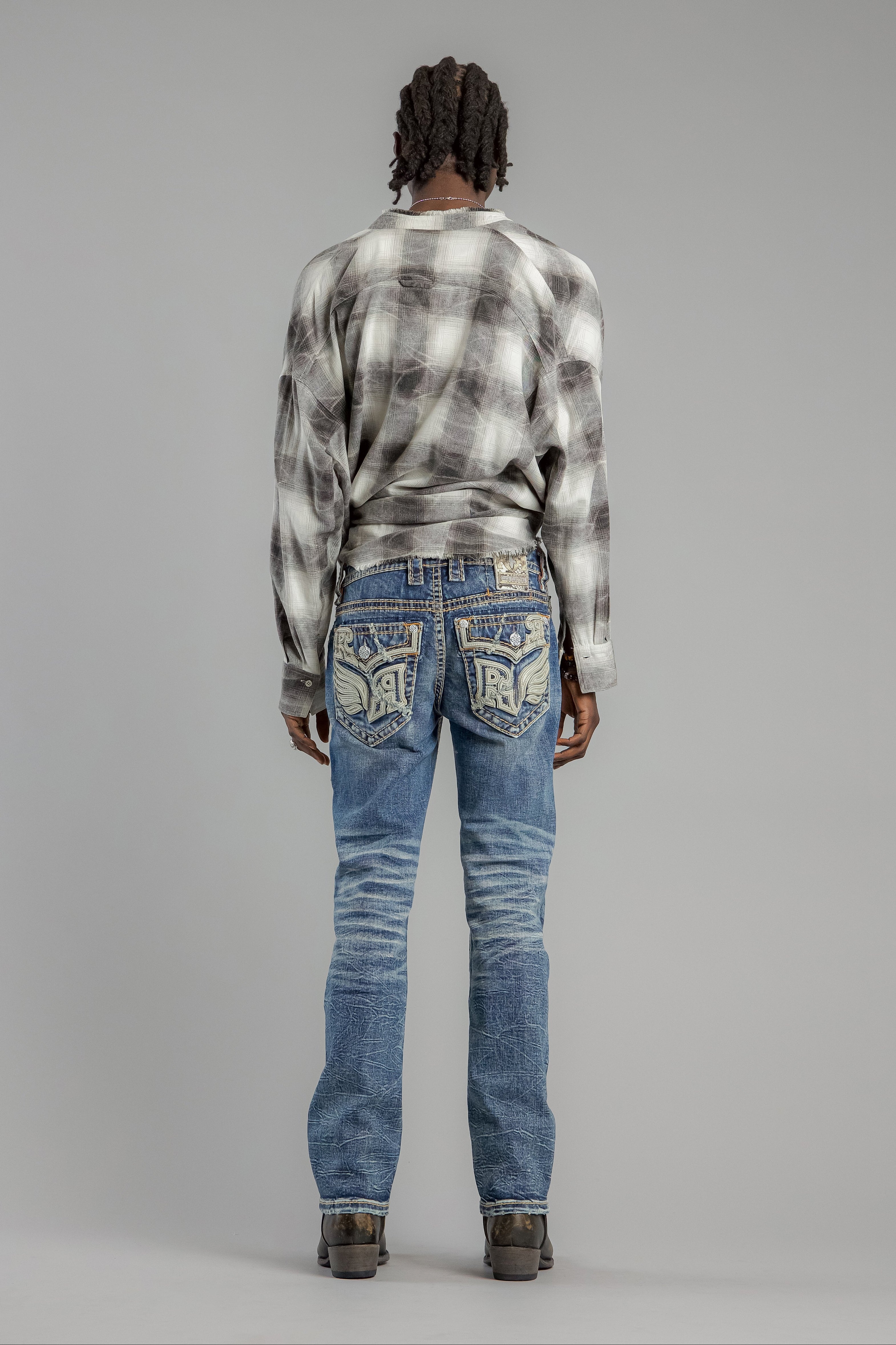 Eydan Straight Jeans in Dark Blue - Rock Revival®