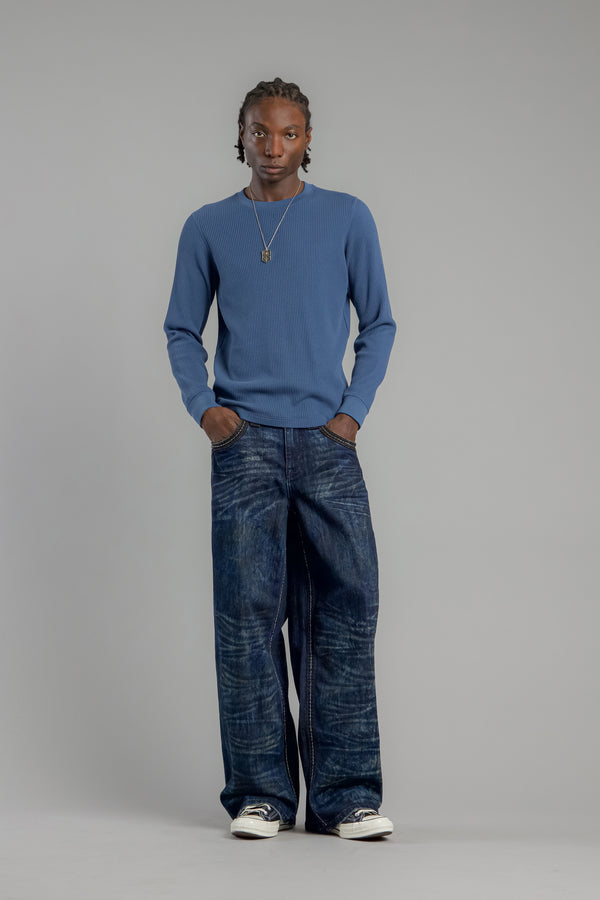 Jorrit Relaxed Baggy 3 Jeans in Dark Blue