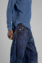 Jorrit Relaxed Baggy 3 Jeans in Dark Blue - Rock Revival®