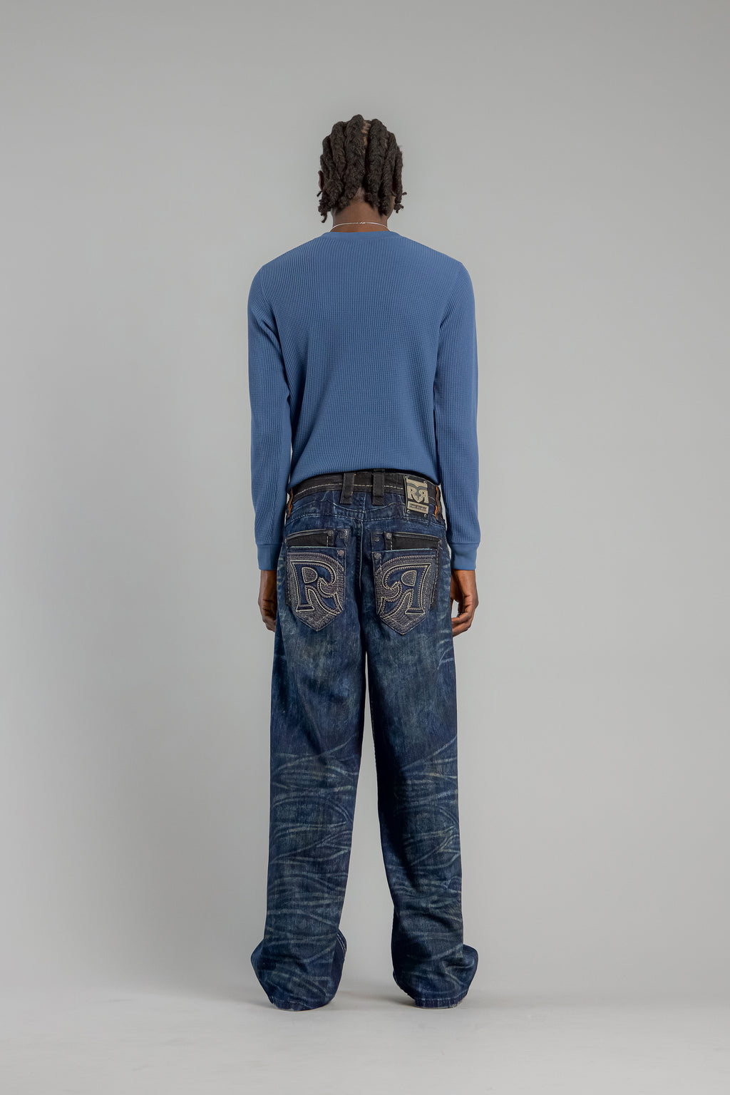Jorrit Relaxed Baggy 3 Jeans in Dark Blue - Rock Revival®