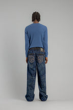 Jorrit Relaxed Baggy 3 Jeans in Dark Blue - Rock Revival®