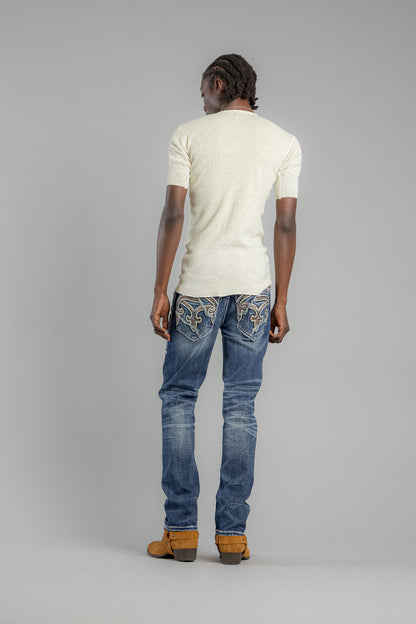 Miguel Straight Jeans in Medium Blue - Rock Revival®