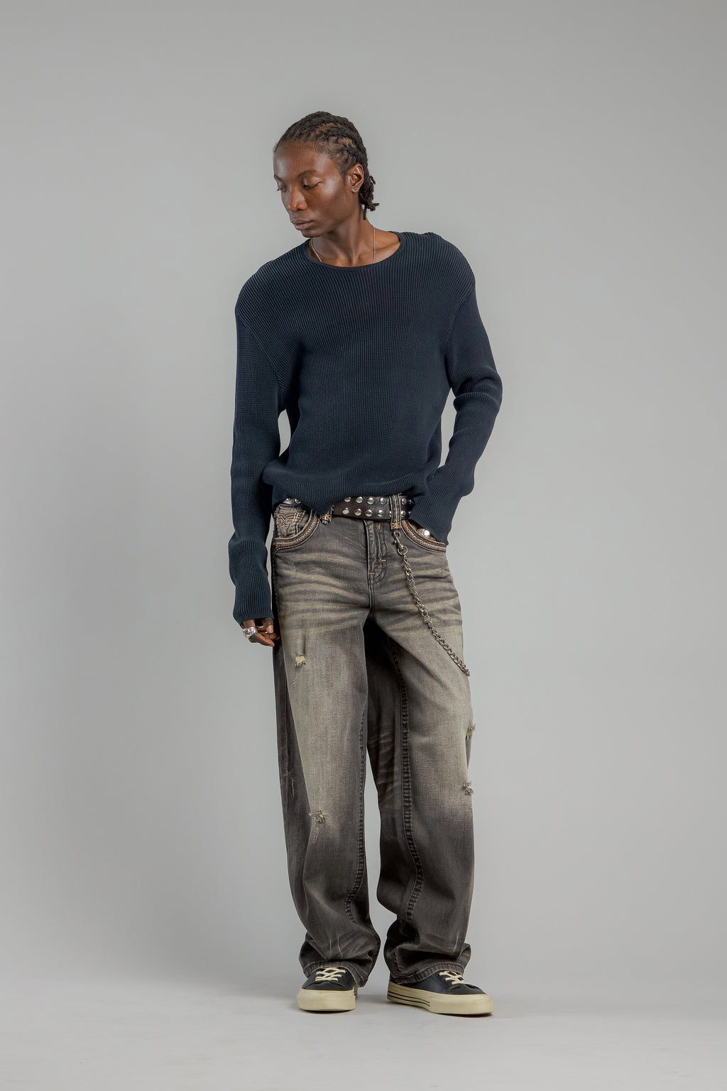 Milton Relaxed Baggy 2 Jeans in Vintage Black - Rock Revival®
