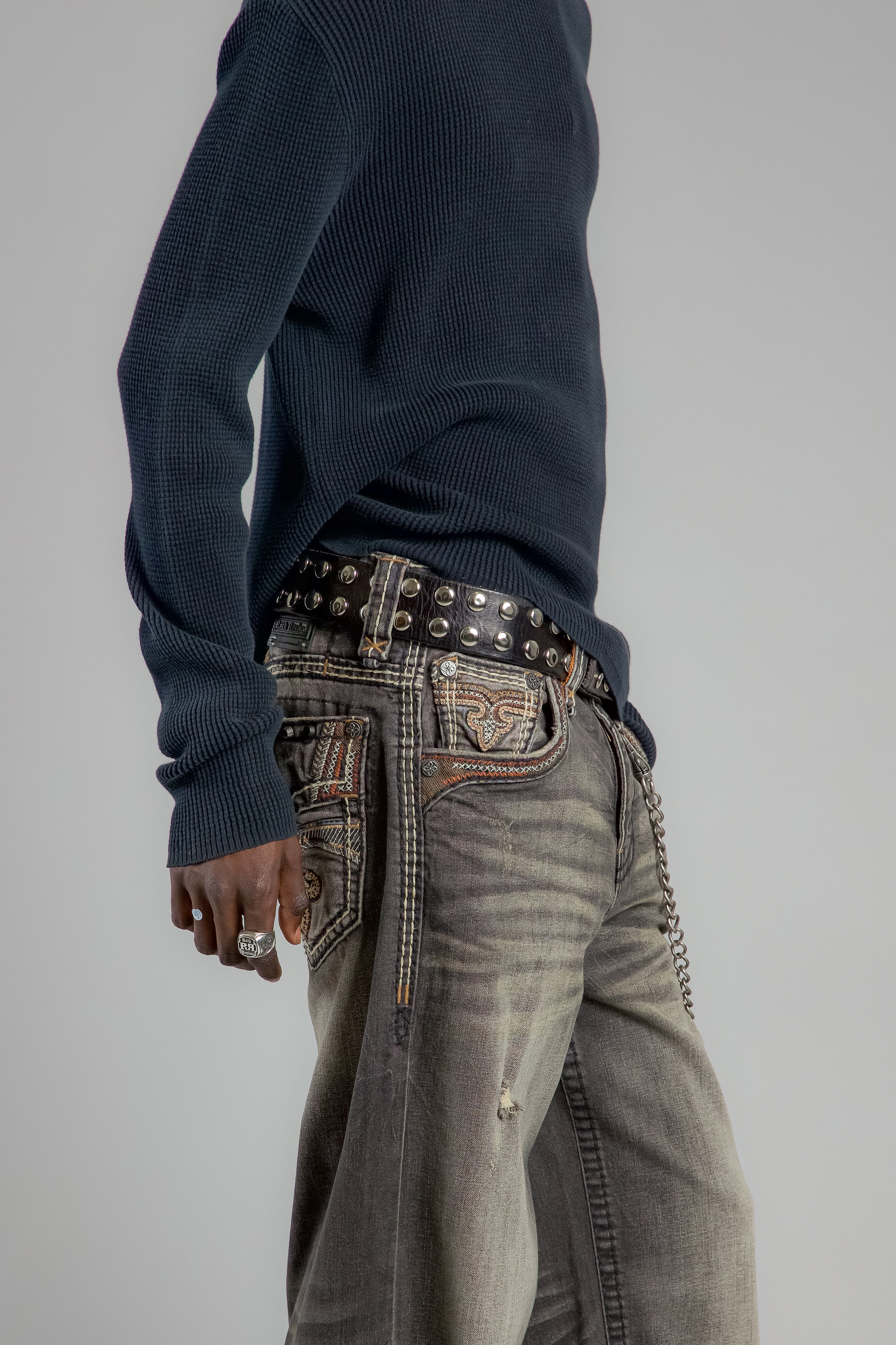 Milton Relaxed Baggy 2 Jeans in Vintage Black - Rock Revival®