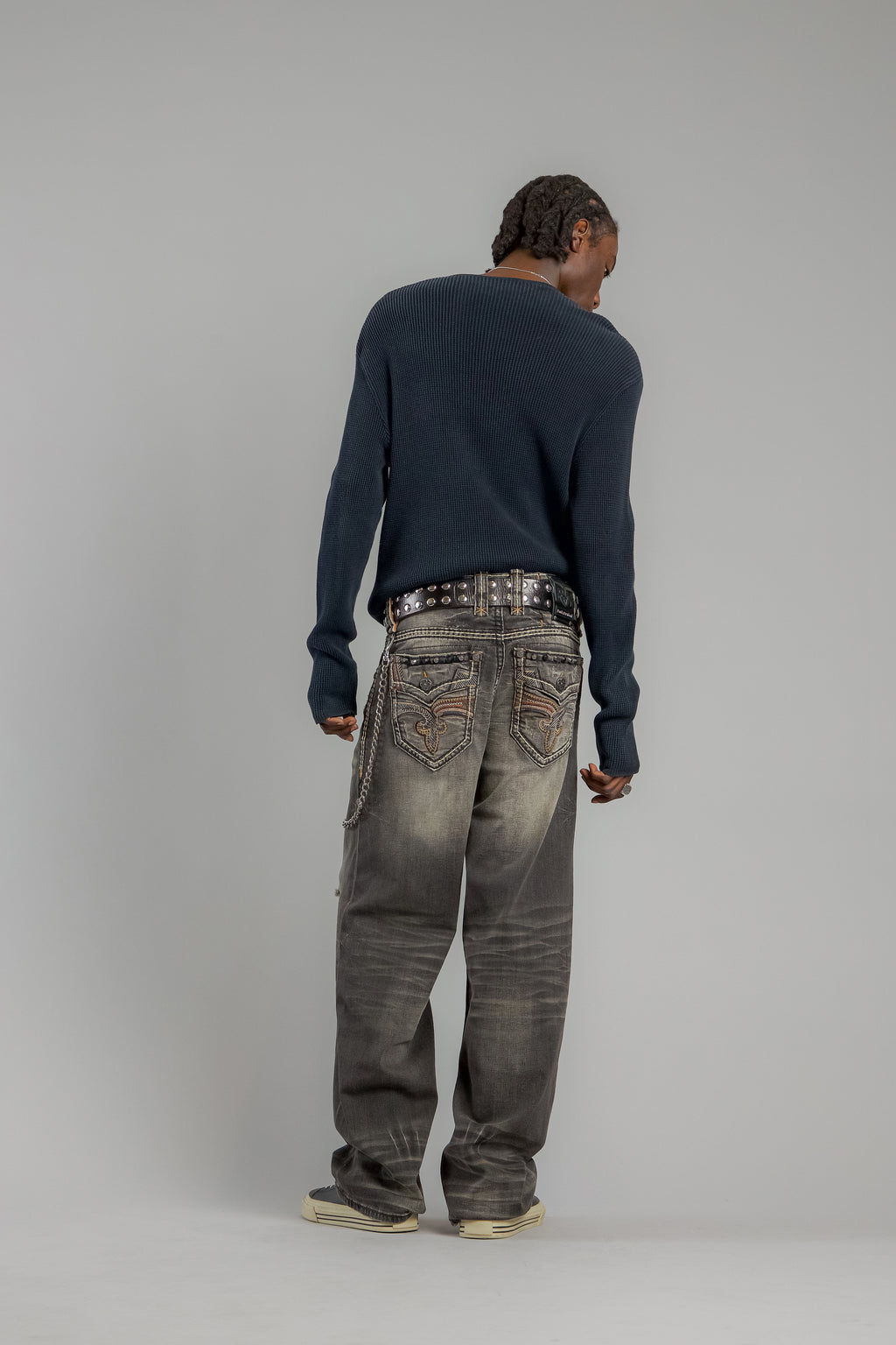 Milton Relaxed Baggy 2 Jeans in Vintage Black - Rock Revival®