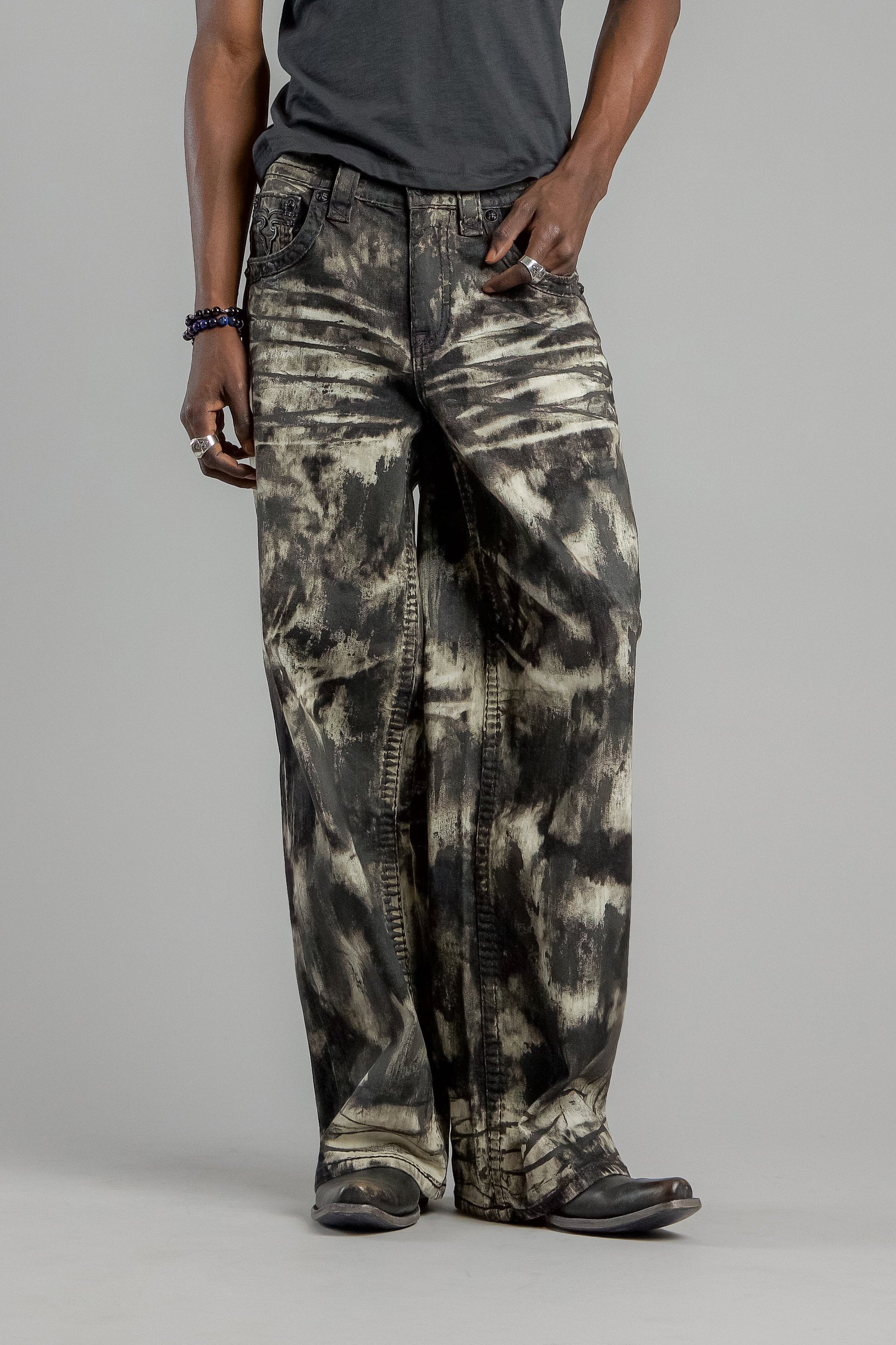 Newton Baggy 3 Jeans in Storm Coating – Rock Revival®