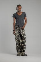 Newton Baggy 3 Jeans in Black-Beige Coated - Rock Revival®