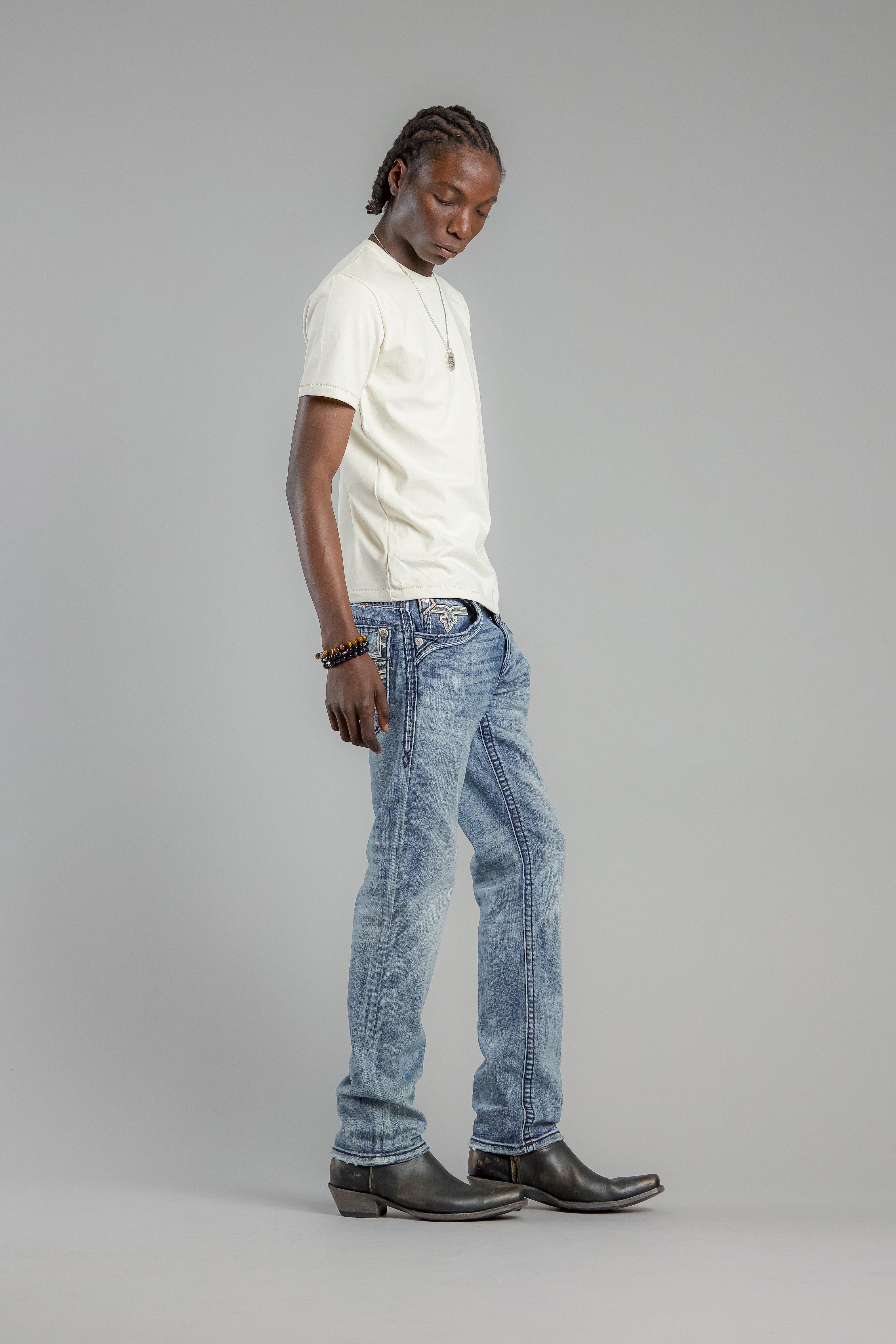 Richie Straight Jeans in Light Blue - Rock Revival®