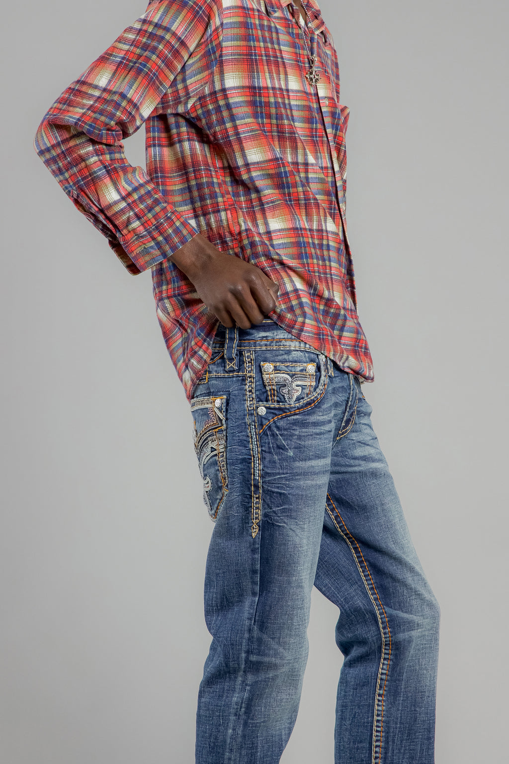 Theodore Bootcut Jeans in Dark Blue - Rock Revival®