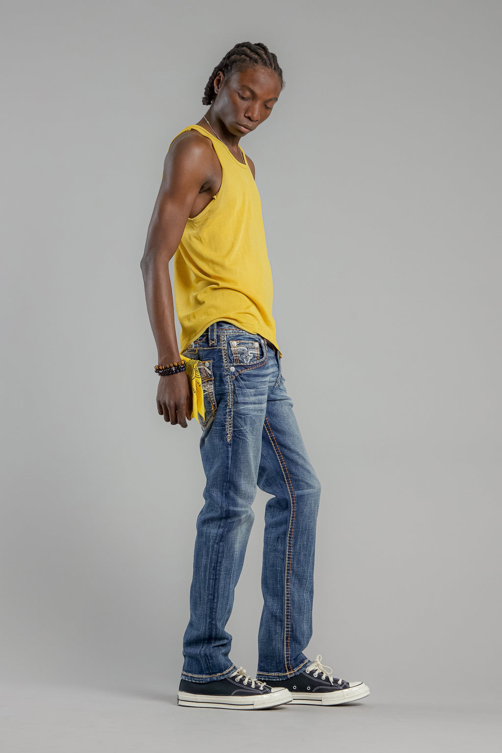 Theodore Straight Jeans in Dark Blue - Rock Revival®