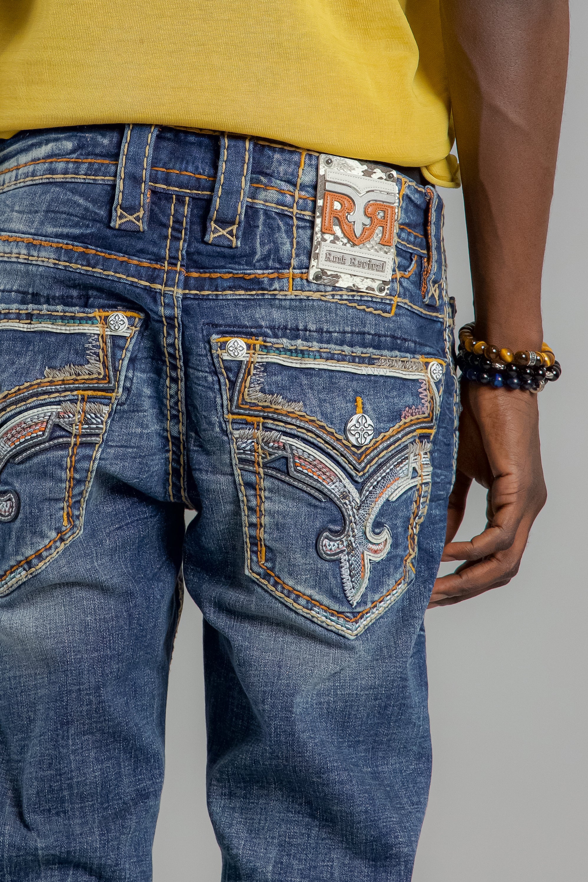 Theodore Straight Jeans in Dark Blue - Rock Revival®
