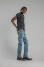 Vinton Straight Jeans in Medium Blue - Rock Revival®