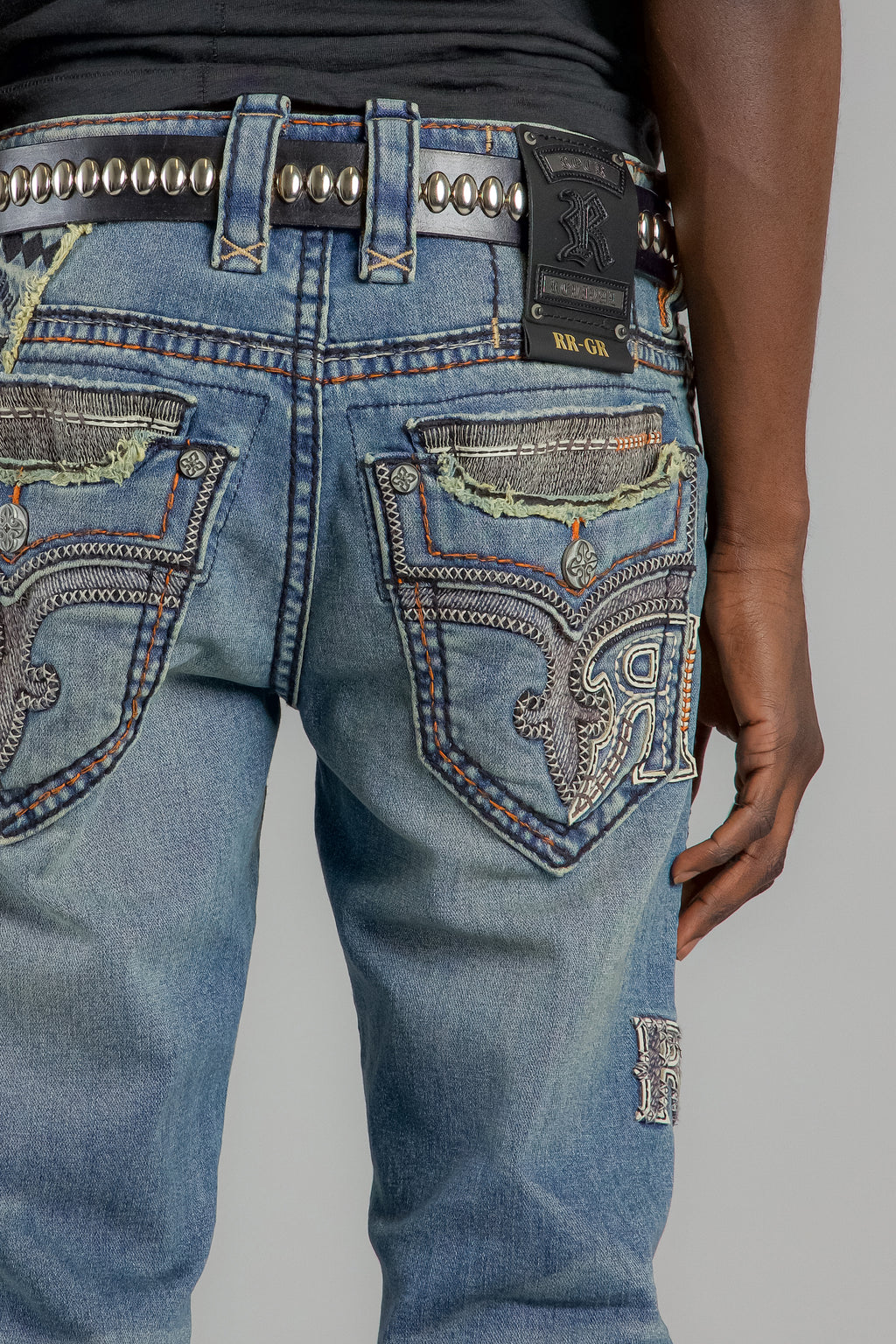 Vinton Straight Jeans in Medium Blue - Rock Revival®