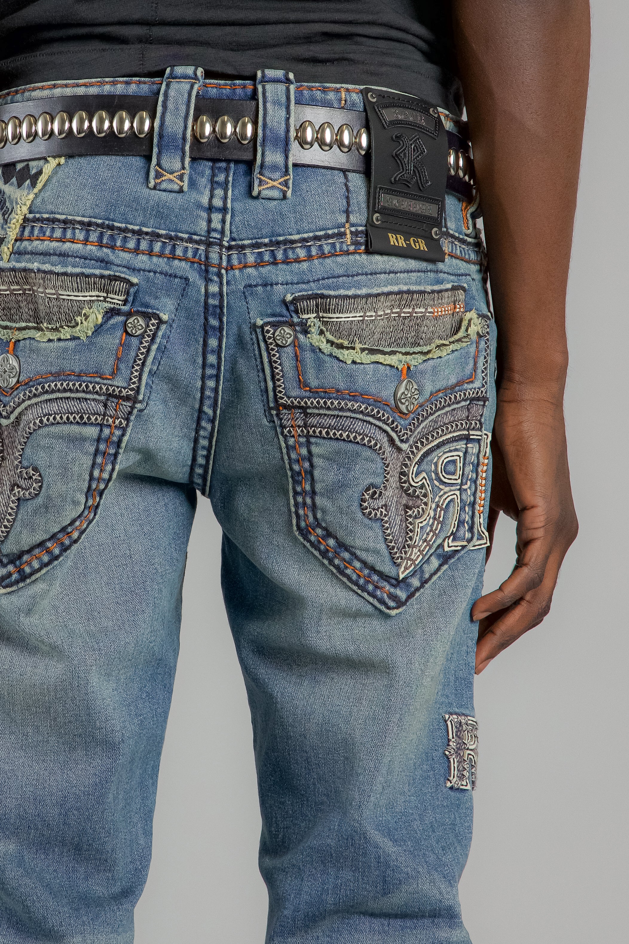 Vinton Straight Jeans in Medium Blue - Rock Revival®