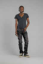 Vinton Straight Jeans in Black - Rock Revival®
