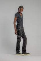 Vinton Straight Jeans in Black - Rock Revival®