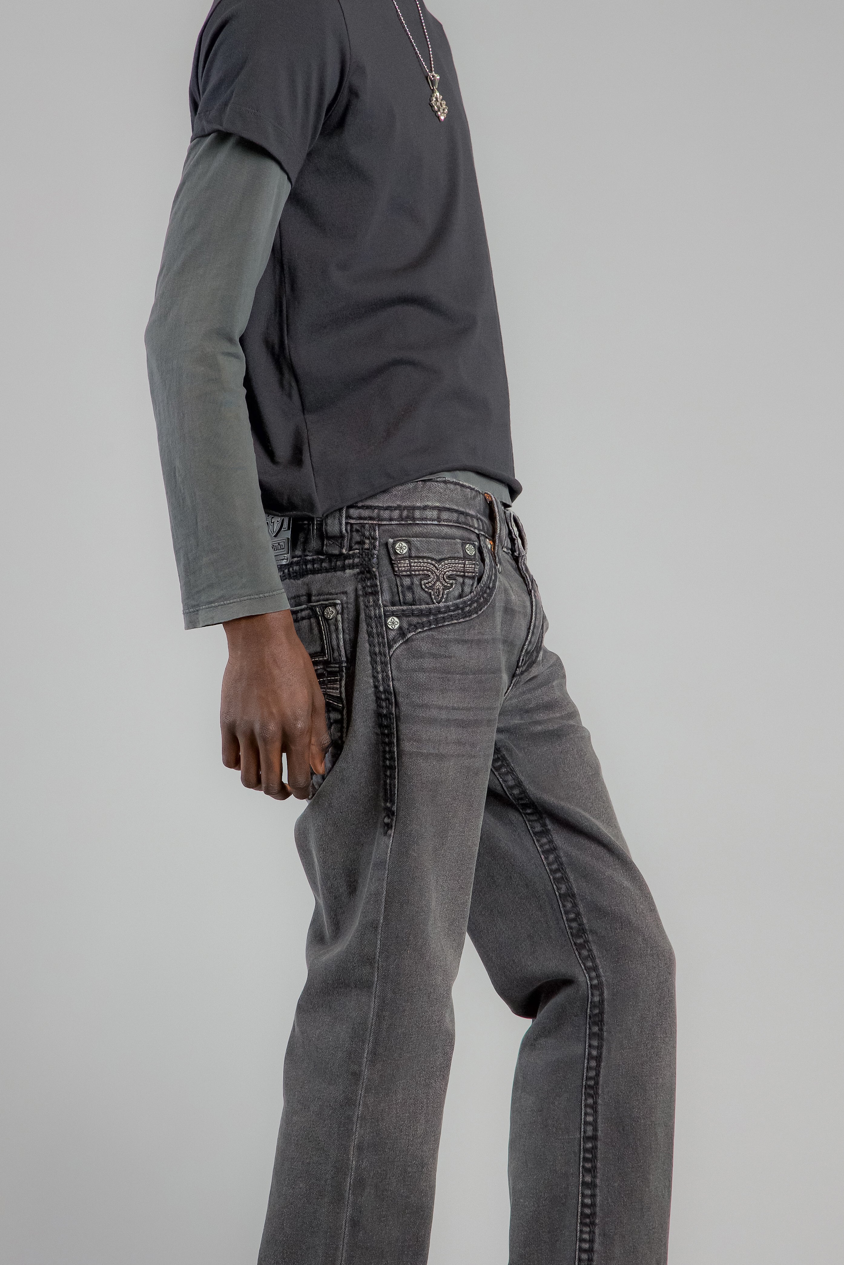 Wes Bootcut Jeans | Grey Wash | Rock Revival®