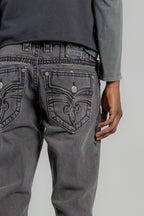 Wes Bootcut Jeans in Dark Gray - Rock Revival®