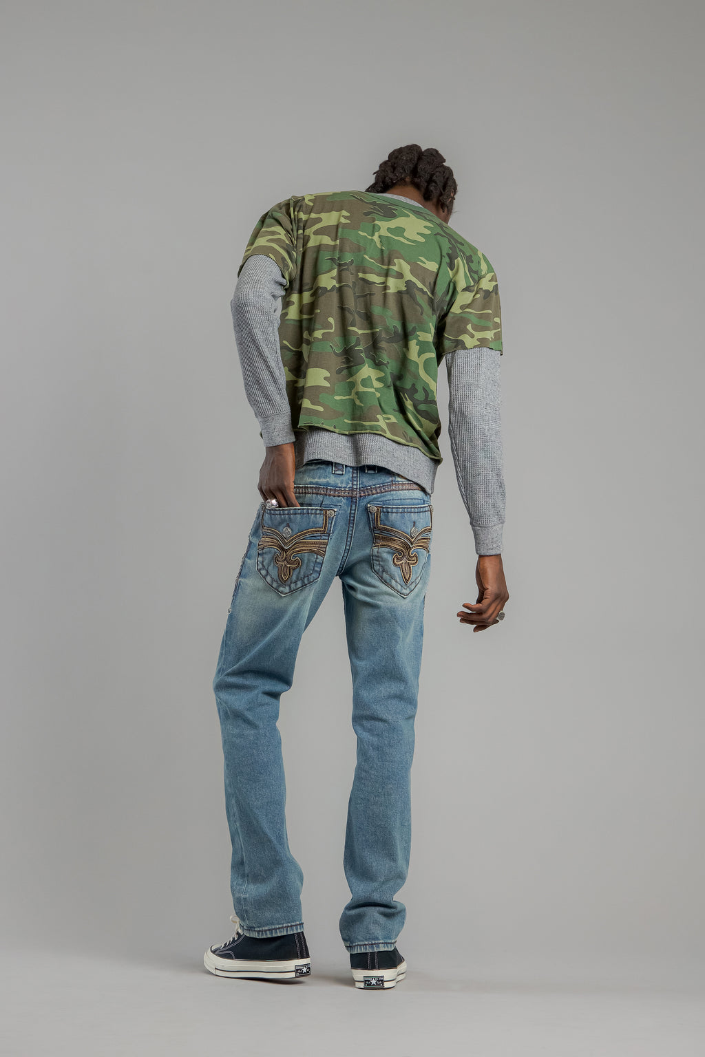 Wes Straight Jeans Light Vintage Blue - Rock Revival®