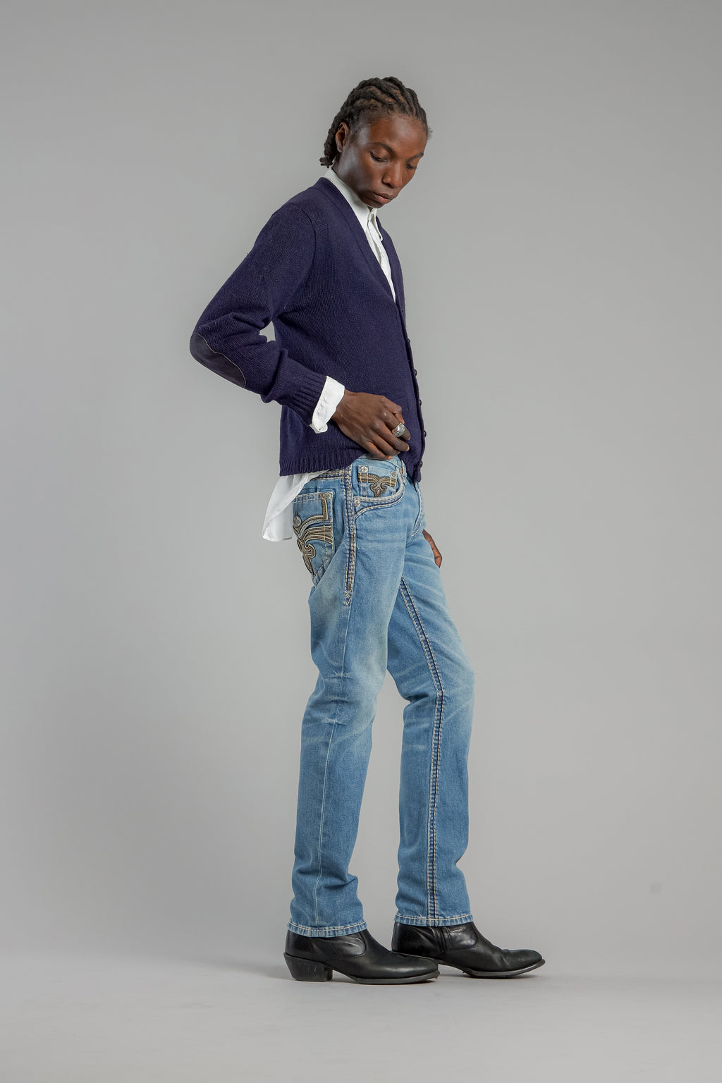 Wes Straight Jeans Vintage Blue - Rock Revival®