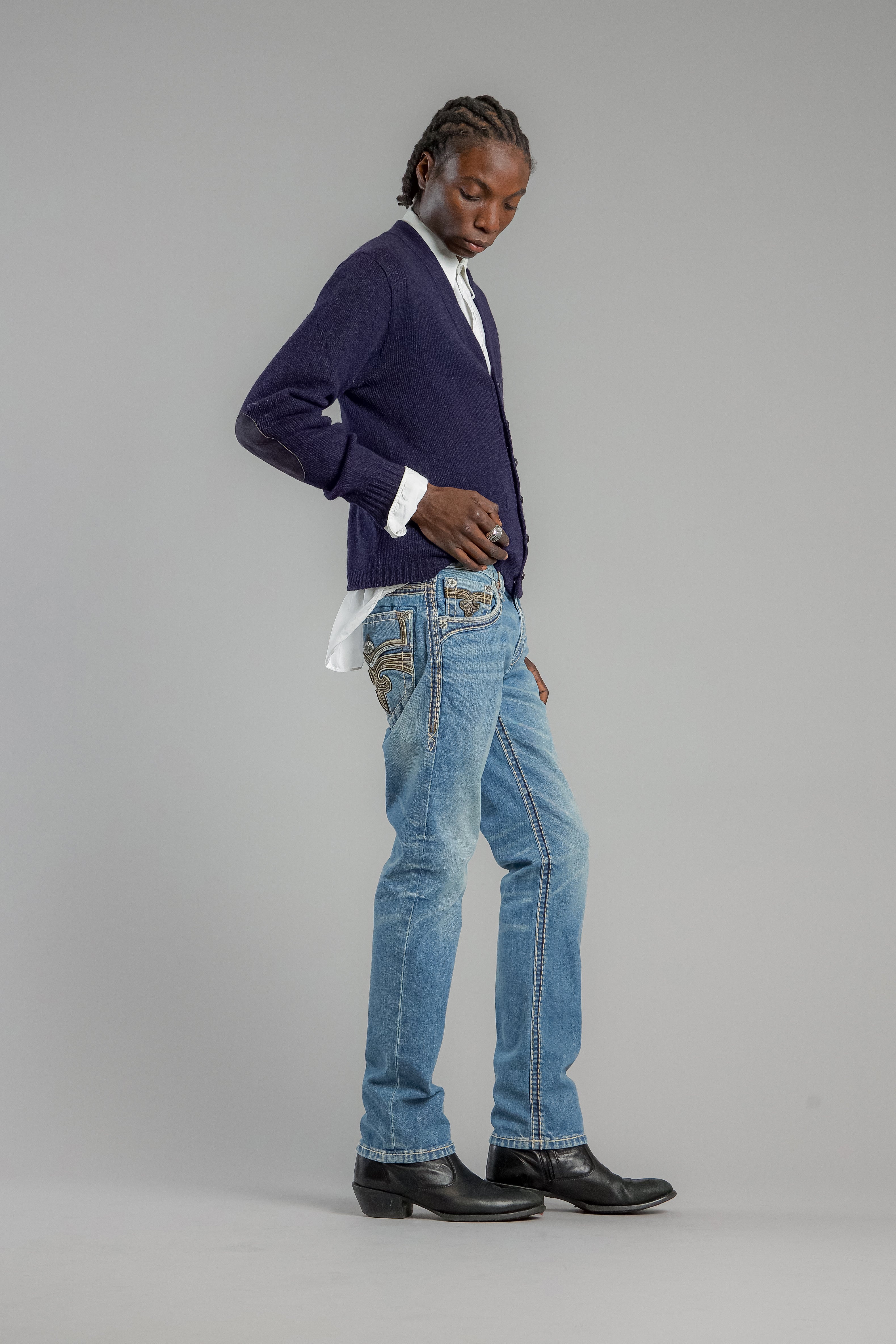 Wes Straight Jeans Vintage Blue - Rock Revival®