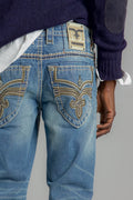 Wes Straight Jeans Vintage Blue - Rock Revival®