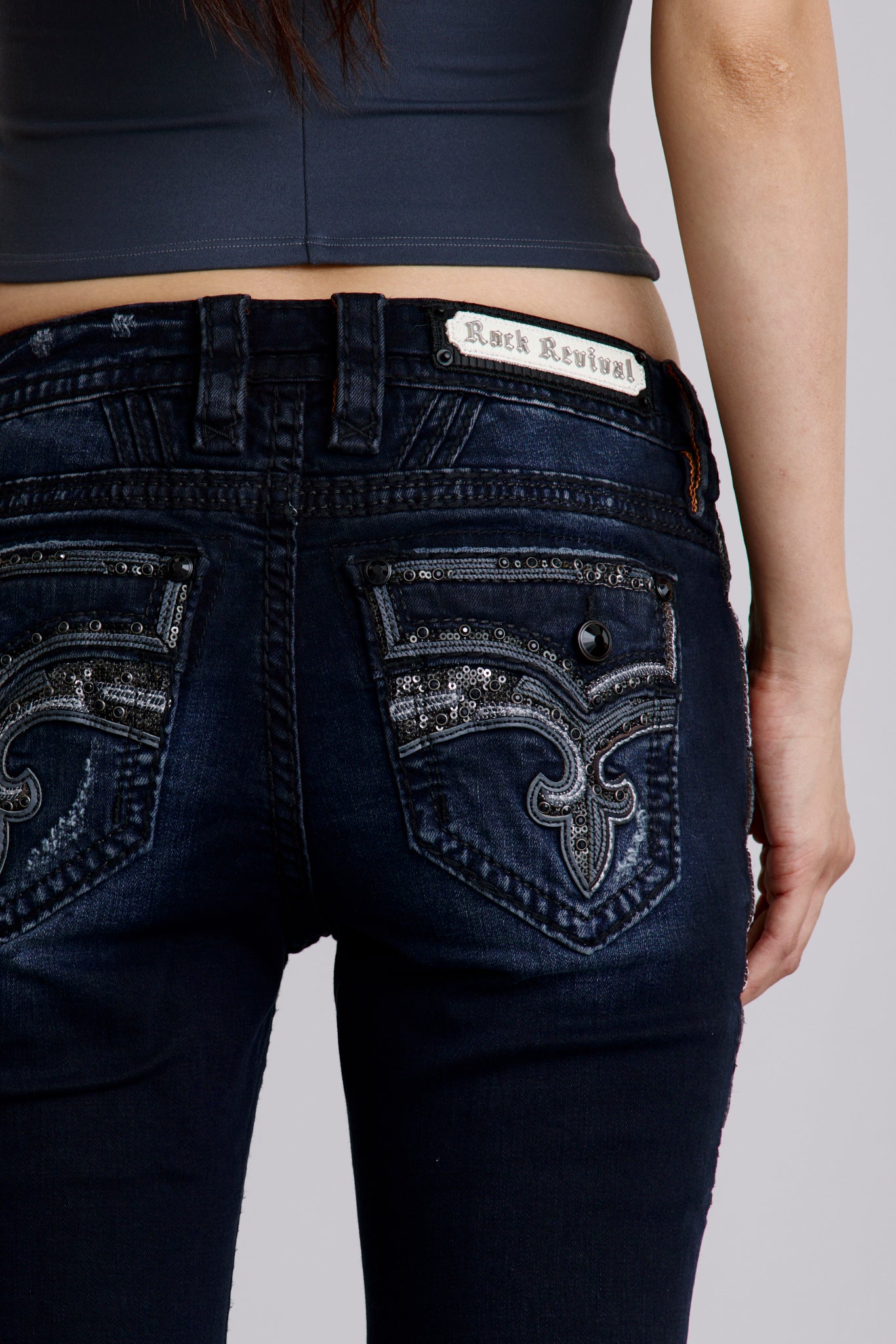 Yui Bootcut Jeans in Dark Blue – Rock Revival®
