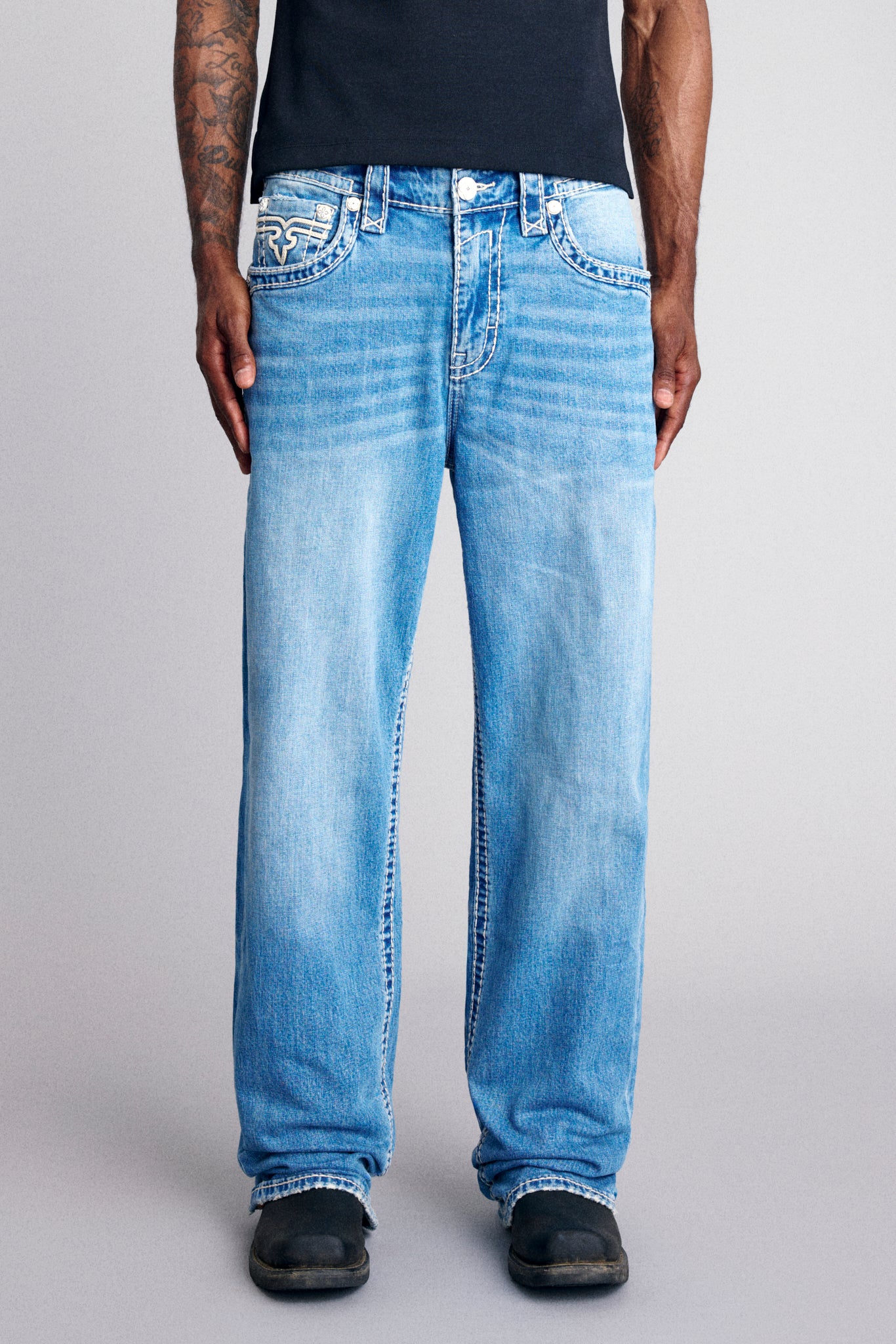 Jeans Rock & Republic Straight Jean Uomo | Denim Slim Fit A 5 Tasche Con Vestibilità Aderente