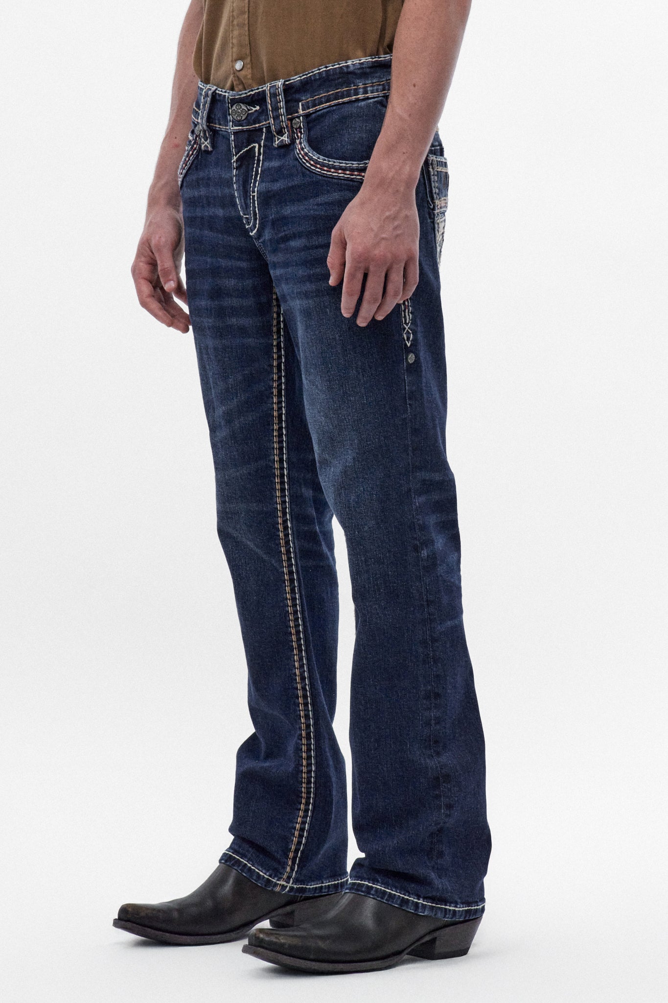 Santiago Bootcut Jeans in Dark Blue