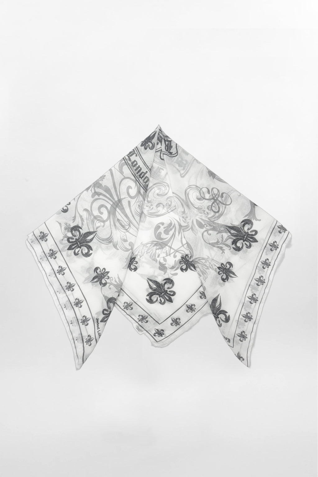 (JWA6081) Top pañuelo con estampado gráfico Rock Revival de Jaded London en blanco (JLxRCRV)