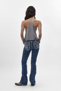 Sia (B200L) Mid-Rise Bootcut Jeans in Medium Blue (5/30/26-DESC) - Rock Revival®