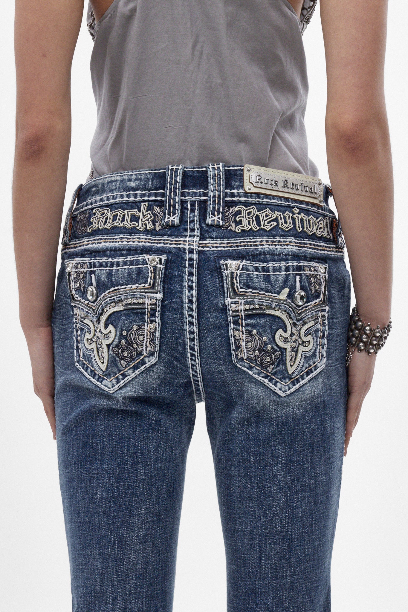 Sia (B200L) Mid-Rise Bootcut Jeans in Medium Blue (5/30/26-DESC) - Rock Revival®