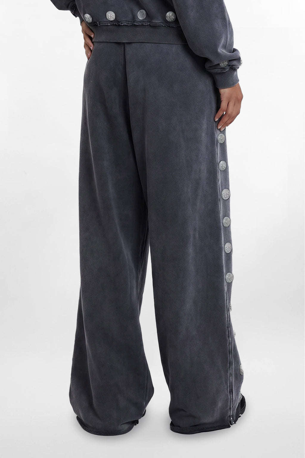 (JMJ6547)Pantalones de chándal Rock Revival de Jaded London en gris oscuro(W)