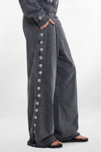 (JMJ6547)Pantalones de chándal Rock Revival de Jaded London en gris oscuro(W)