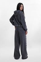 (JMJ6547)Pantalones de chándal Rock Revival de Jaded London en gris oscuro(W)
