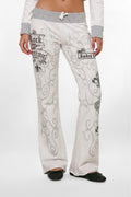 Rock Revival by Jaded London Graphic Studded Joggers
