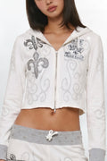 Rock Revival by Jaded London Graphic Studded Hoodie