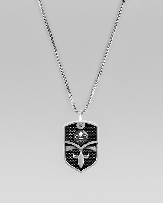 Fleur De Lis Dog Tag Necklace