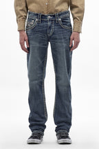 Truett Straight Jeans in Medium Blue